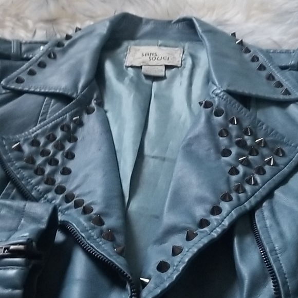 Blue Biker Jacket - Picture 4 of 13